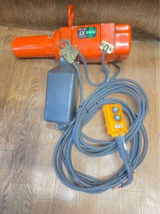 動作確認済 象印 ELEPHANT アルファ 電気チェーンブロック αS-025 250kg 100V 吊り作業 チェンブロ 標準揚程3m