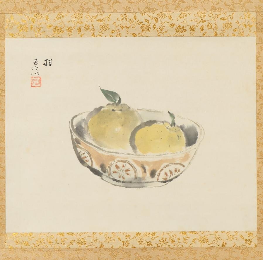 真作】絵画 坂本雪埜 日本画10号 花 福王子法林に師事 名品 T46