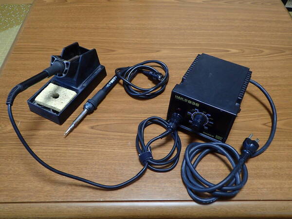 【中古】HAKKO 936 ステーションはんだこて + HAKKO 907 + こて台 (おまけ HAKKO 907 こて先改造品)