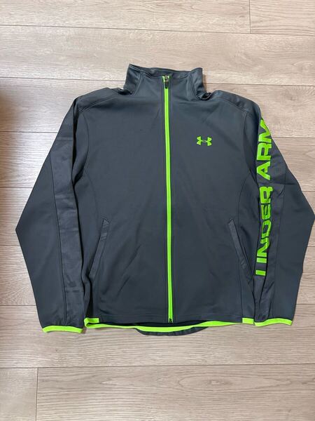 UNDER ARMOUR アンダーアーマー トレーニングウェア上下セットグレー×グリーン メンズM?