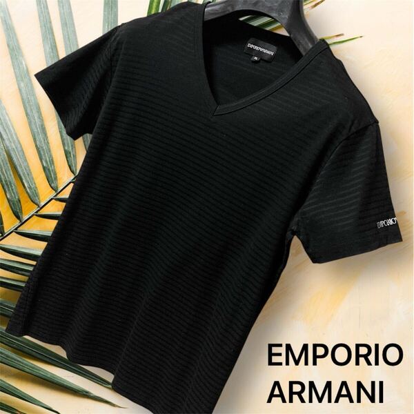 15Y250501Q 未使用 EMPORIO ARMANI エンポリオアルマーニ メンズ 半袖シャツ Yシャツ ポロシャツ 検 ジャケット コート ニット 黒