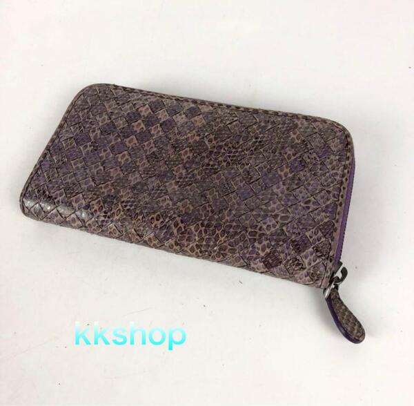 BOTTEGA VENETA ボッテガヴェネタ イントレチャート パイソン 長財
