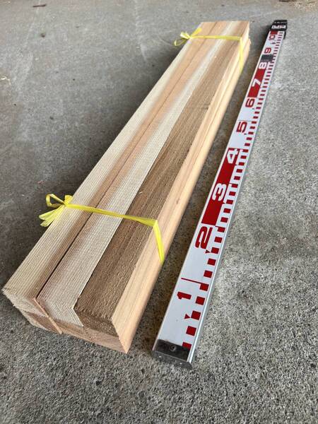 送料無料*スギ91×4.5×4.5cm6本セット/910×45×45/天然木/粗材/DIY/木工/工作/根太/タルキ/垂木/角材/下地材/手作り/すぎ/杉