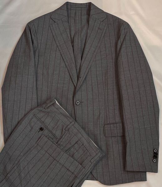LARDINI ラルディー二 近年モデル グレー系 スーツ サイズ 46 S〜M セットアップ ウール 100% イタリア製
