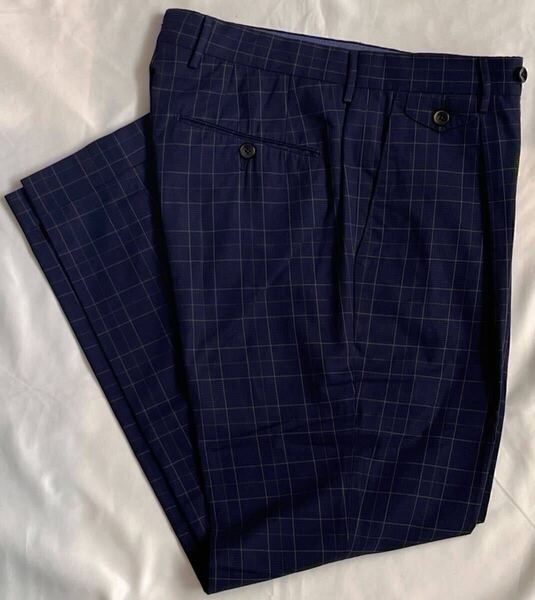 PT TORINO ピーティートリノ サイズ 46 S〜M コットン ネイビー系 GEMTLEMAN FIT パンツ スラックス ワンプリーツ