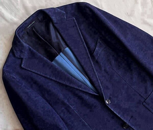 タリアトーレ ネイビー系 TAGLIATORE サイズ 44 S〜M テーラード ジャケット リネン コットン イタリア製
