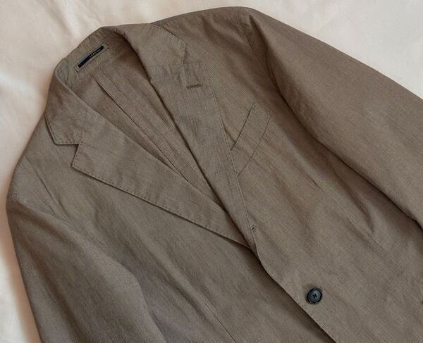 LARDINI 近年モデル ラルディーニ サイズ 46 S〜M テーラード ジャケット グレーベージュ系 コットン イタリア製