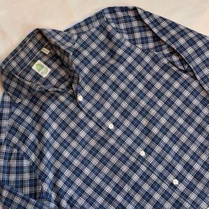 フィナモレ FINAMORE サイズ 38 / 15 S〜M コットン 綿 カジュアル シャツ ブルー系 長袖シャツ イタリア製