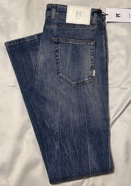 新品 PT TORINO ピーティートリノ サイズ 32 M~L コットンパンツ ブルーネイビー系 BOB デニムパンツ ジーンズ ジーパン