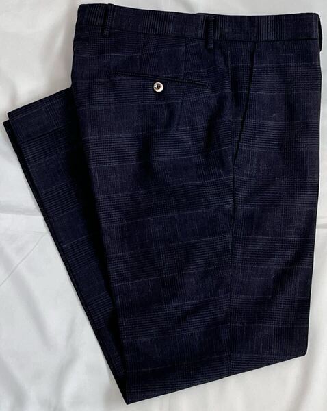 PT TORINO ピーティートリノ サイズ 46 S〜M ウール コットン パンツ ネイビー系 GRAVEN FIT スラックス