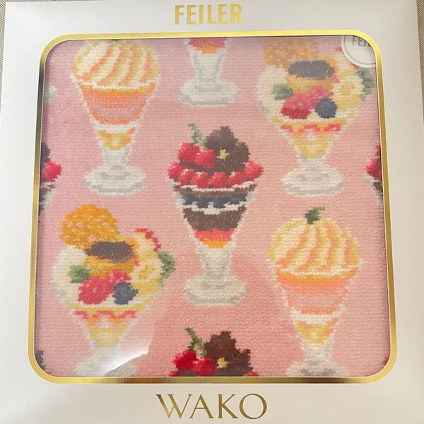 【新品未開封】和光 フェイラー ハンカチ WAKO PARFAIT ピンク