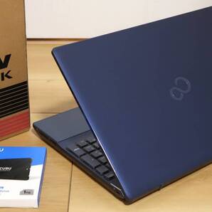 ★超美品★Core i7-8550U/新品1TB SSD/16GB/フルHD/Hi-Res/ブルーレイ/Win11/Office 2019★富士通LIFEBOOK AH77/C2 メタリックブルー