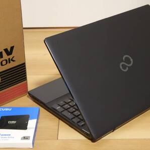★超美品★Core i7-8550U/新品1TB SSD/16GB/フルHD/Hi-Res/ブルーレイ/Win11/Office 2016★富士通LIFEBOOK AH53/B3 ブライトブラック