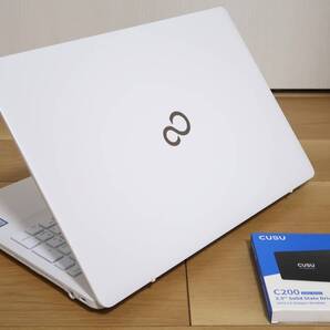 ★極美品プレミアムホワイト★Core i7-7700HQ/新品1TB SSD/8GB/フルHD液晶/ブルーレイ/Win11/Office H&B 2016★富士通LIFEBOOK AH51/C3★