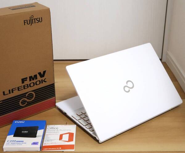 ★超美品プレミアムホワイト★Core i7-8550U/新品1TB SSD/16GB/フルHD/Hi-Res/ブルーレイ/Win11/Office 2016★富士通LIFEBOOK AH53/B3★