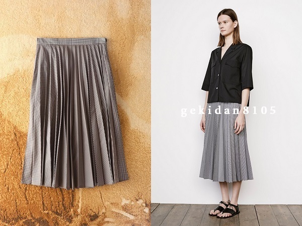 MARGARET HOWELL マーガレットハウエル 2020 限定 アコーディオンプリーツ ギンガムチェックスカート 63,800円 新品同様