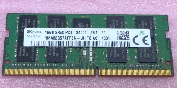 #SK hynix HMA82GS7AFR8N-UH *PC4-19200/DDR4-2400/PC4-2400T "ECC" 260Pin DDR4 SO-DIMM 16GB 動作品