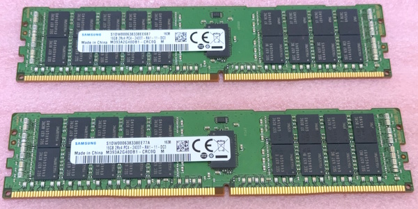 ●Samsung M393A2G40DB1-CRC0Q 2枚セット *PC4-19200/DDR4-2400/PC4-2400T ECC REG/Registered 288Pin DDR4 RDIMM 32GB(16GB x2) 動作品