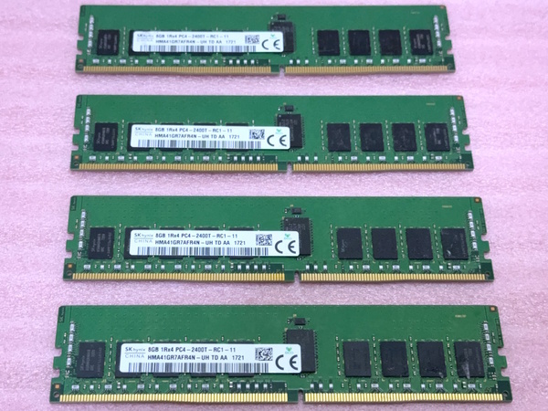 ∠SK hynix HMA41GR7AFR4N-UH 4枚セット *PC4-19200/DDR4-2400/PC4-2400T ECC REG/Registered 288Pin DDR4 RDIMM 32GB(8GB x4) 動作品
