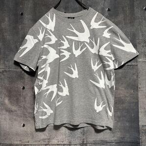 MCQ Swallow アレキサンダーマックイーン ツバメ Tシャツ 2014年製 トップス スワロープリントTシャツ グレー Sサイズ マックキュー