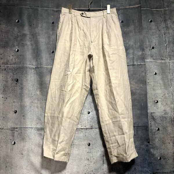 アーバンリサーチドアーズ URBAN RESEARCH DOORS 麻100% リネンイージーパンツ ベージュ サイズ38 Mサイズ ボトムス スラックス 夏