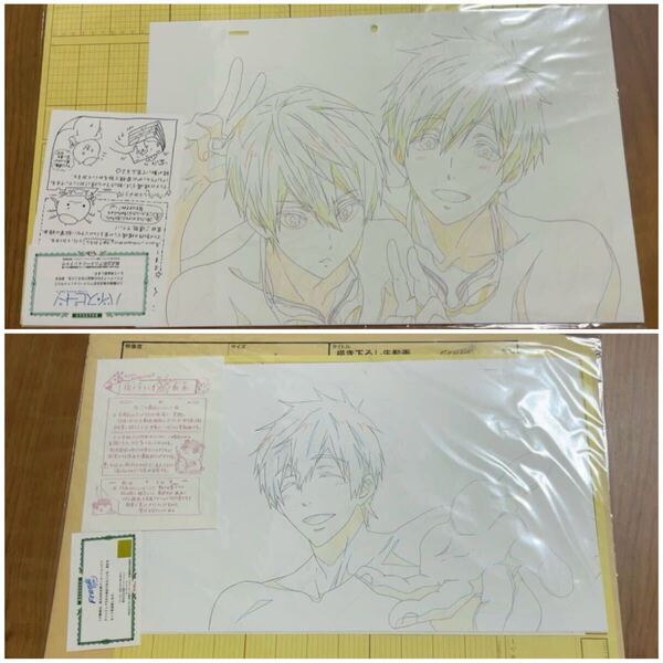【2点セット】ハイ☆スピード! Free! 描き下ろし 生動画 七瀬遙 橘真琴 ハイスピ ハイスピード Free! 京都アニメーション 京アニ 作画
