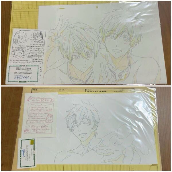 【2点セット】ハイ☆スピード! Free! 描き下ろし 生動画 七瀬遙 橘真琴 ハイスピ ハイスピード Free! 京都アニメーション 京アニ 作画