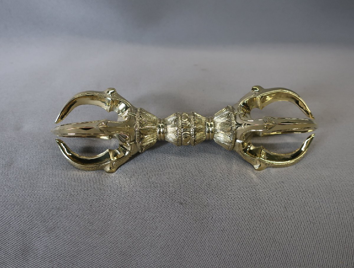 [希少品] アンティーク　古物　五鈷杵　極小サイズ　法具　銀製 シルバー　骨董 希少品] アンティーク 古物 五鈷杵 極小サイズ 法具 銀製