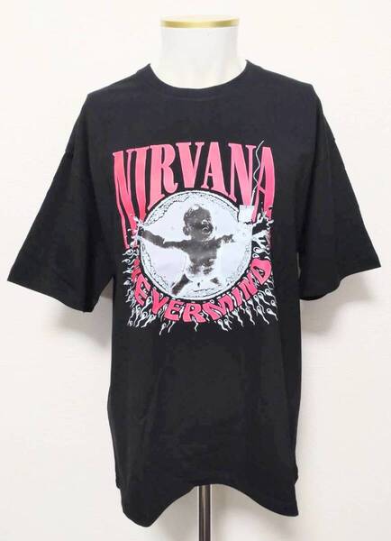送料無料!【XLサイズ】ニルヴァーナ NIRVANA Tシャツ 赤字 赤ちゃん ロック ストリート パンク 病み系 ネオスマ
