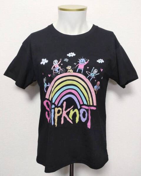 送料無料!【Mサイズ】スリップノット 虹 ロックバンド Tシャツ 半袖 ロック ストリート パンク 病み系 ネオスマ