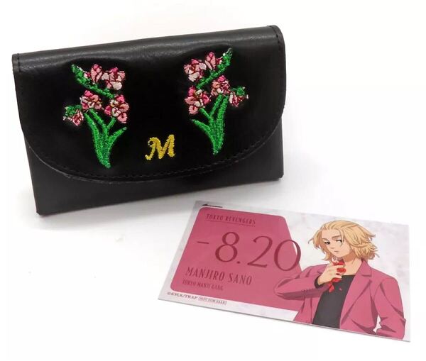 東京リベンジャーズ レザーミニウォレット 佐野万次郎 グッズ 財布 dusty flower ver.