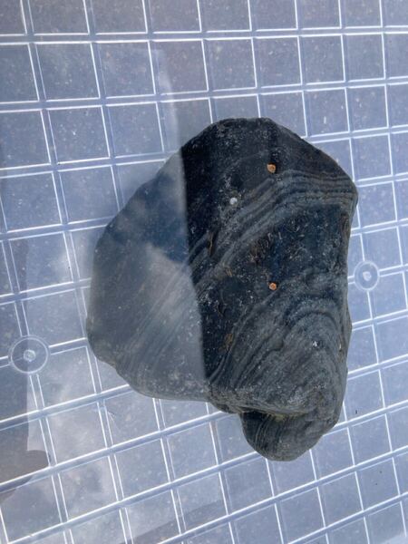 十勝石 黒曜石 玲瓏 天然原石 パワーストン 約1.0kg 送料無料