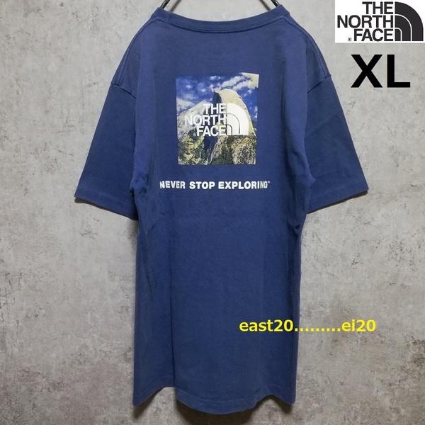 THE NORTH FACE ノースフェイス スクエア ロゴ ヨセミテ ハーフドーム フォト ティー 度詰めコットン Tシャツ XL アウトドア 即決 送料無料