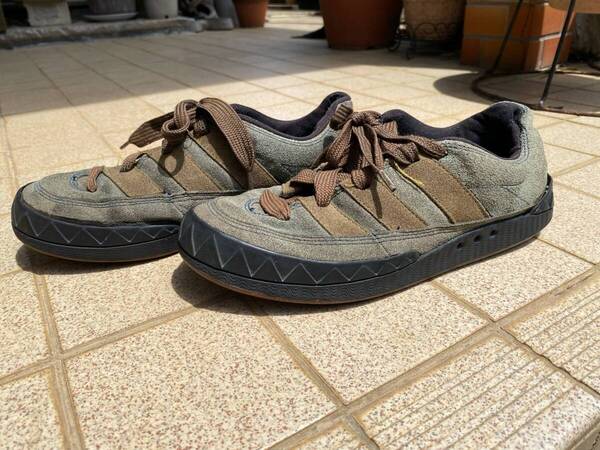 USED adidas 3 ストライプ ネイビー スウェード スニーカー 27cm / アディダス 運動靴 Sneaker Gym Shoes ジムシューズ シューズ 靴