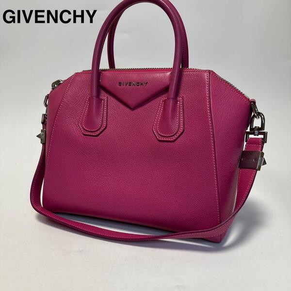 o61【未使用級】ジバンシー GIVENCHY アンティゴナ スモール 2way ショルダーバッグ ハンドバッグ トートバッグ