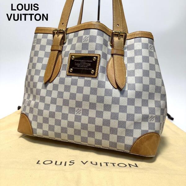 p26【美品】ルイヴィトン LOUIS VUITTON ダミエアズール ハムステッドMM ハンドバッグ トートバッグ ワンショルダー N51206