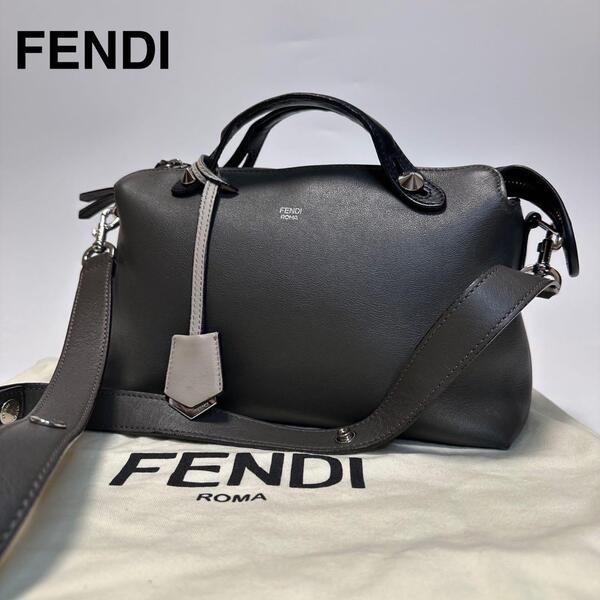 p39【極美品】保存袋付 フェンディ FENDI バイザウェイ ミディアム 2way ショルダーバッグ ハンドバッグ 8BL124