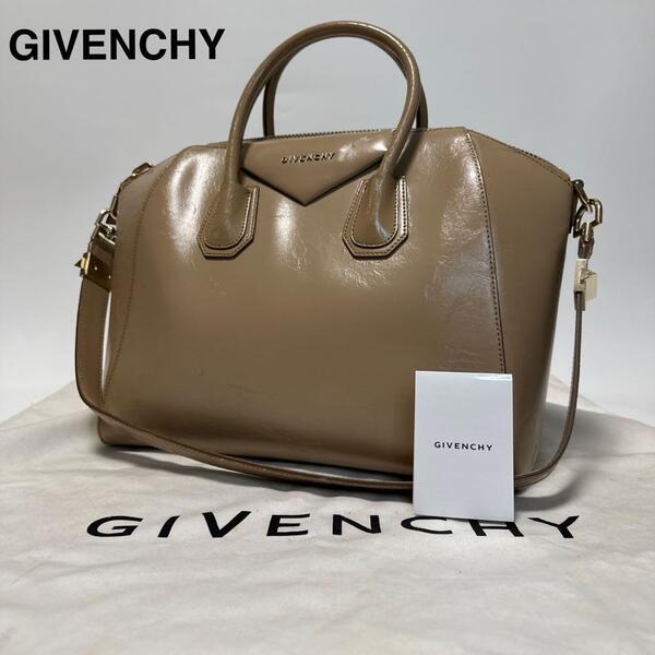 q02 保存袋付 ジバンシー GIVENCHY アンティゴナ ミディアム 2way ショルダーバッグ ハンドバッグ トートバッグ