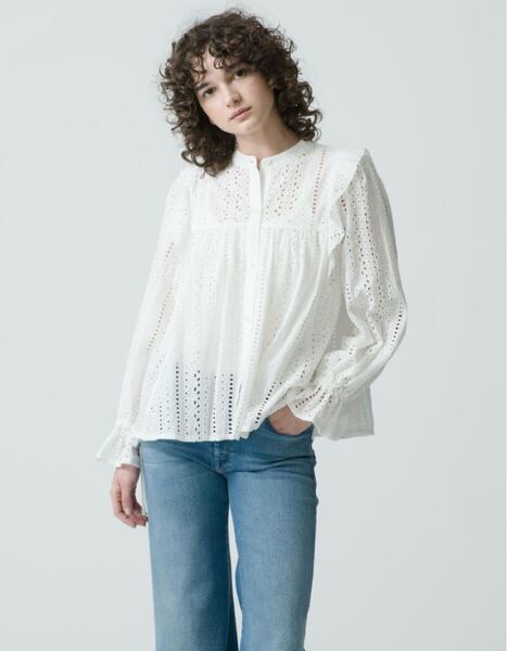 RHC ロンハーマン Cut Work Shirt 長袖 カットワークシャツ 長袖ブラウス