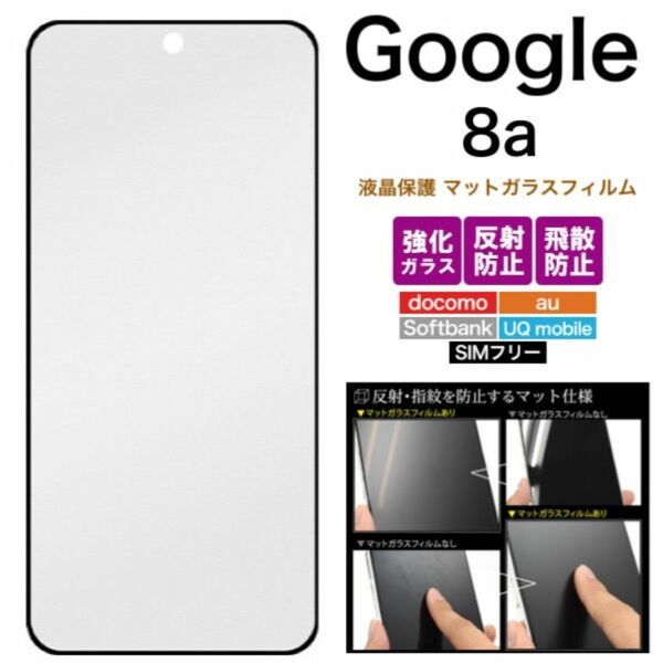 Google Pixel 8a 全画面液晶保護 マットガラスフィルム /グーグルピクセル スマホケース