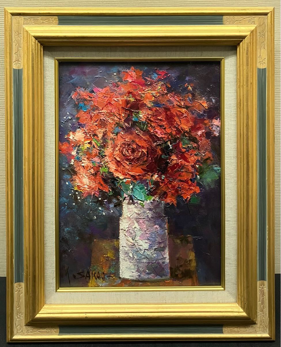 2025年最新】Yahoo!オークション -絵画 油彩 薔薇(美術品)の中古