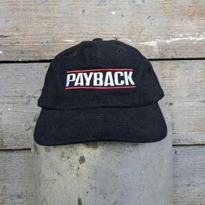 90s ビンテージ PAYBACK ムービーキャップ 映画 メルギブソン 黒 洋画 ミステリー アクション USA 刺繍ロゴ