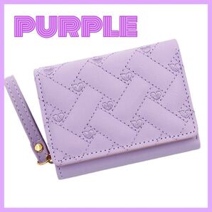 ミニ財布 パープル 紫 小銭入れ 可愛い 財布 キッズ 子ども プレゼント