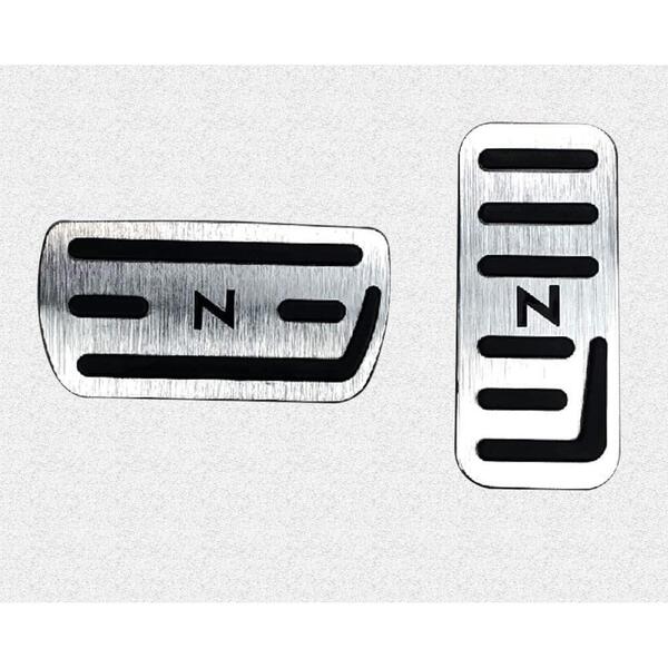 ホンダNシリーズ用 高品質アルミペダルカバー アクセル/ブレーキペダル N-BOX N-WGN N-ONE N-VAN シルバー
