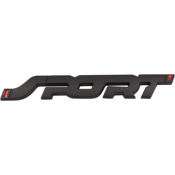 SPORT ロゴ エンブレム メタル ブラック ステッカー 外装 内装 カスタムパーツ ターボ 車 汎用品