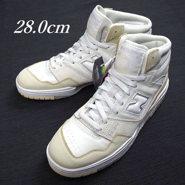 T193 新品 New Balance ニューバランス BB650RPC ハイカット スニーカー プレミアムレザー 28cm