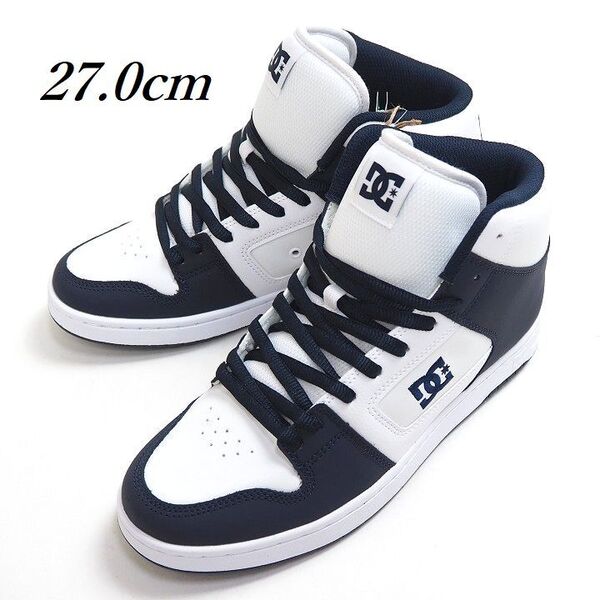 T213 新品 DC SHOES ディーシー シューズ MANTECA 4 HI マンテカ ハイカット スニーカー ネイビー/ホワイト 27cm