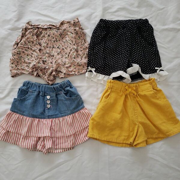女の子 ショートパンツ 110 キュロット ショーパン ボトムス 子供服 まとめ売り 夏 お着替え キッズ 花柄