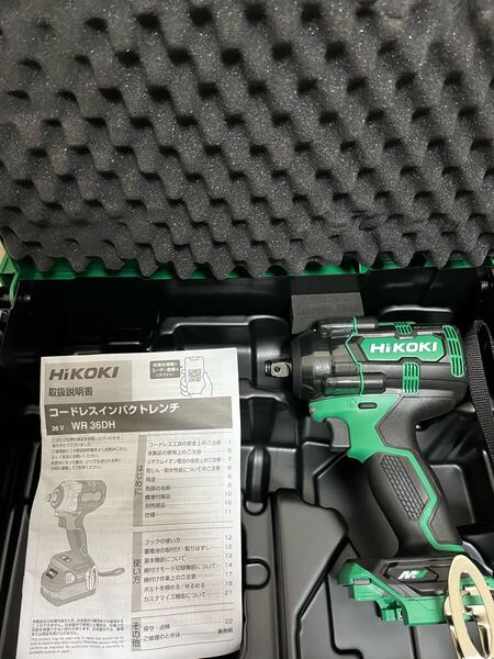 送料無料 未使用 ハイコーキ HIKOKI HITACHI 日立 日立工機 充電式 インパクトレンチ WR36DH 36V ケース付 電動工具 MV