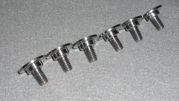 【送料無料】 64チタン カウル ボルト NSR250 MC16 M6 x 1.0 x 12mm (段付き Φ10mm x 3mm) 6本 90112-MC7-000 HONDA MC18 MC21 MC28